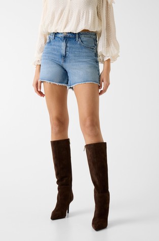 Rhinestones denim shorts