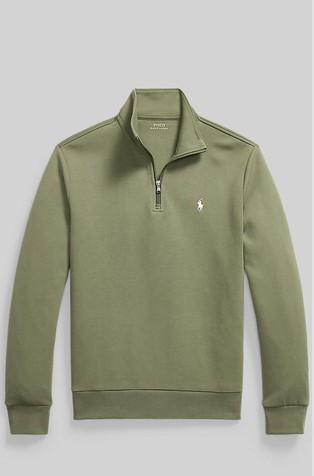 Cotton-blend Quarter-zip Pullover