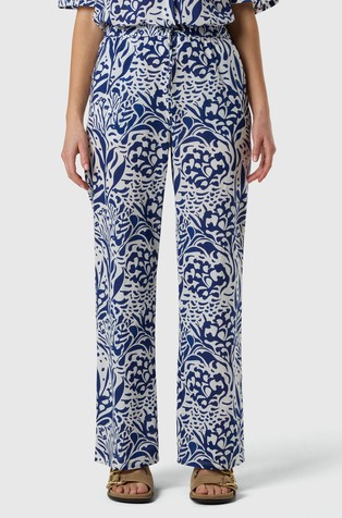 Muslin pants with print