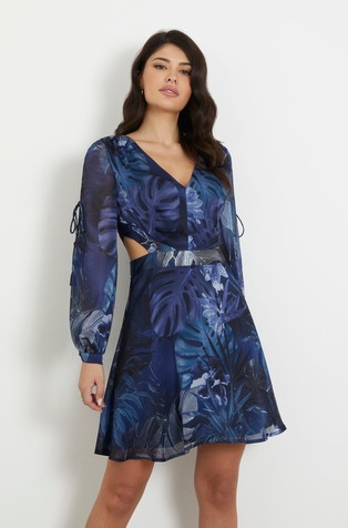 Mini dress with removable skirt