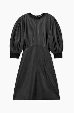 Relaxed fit leather dress