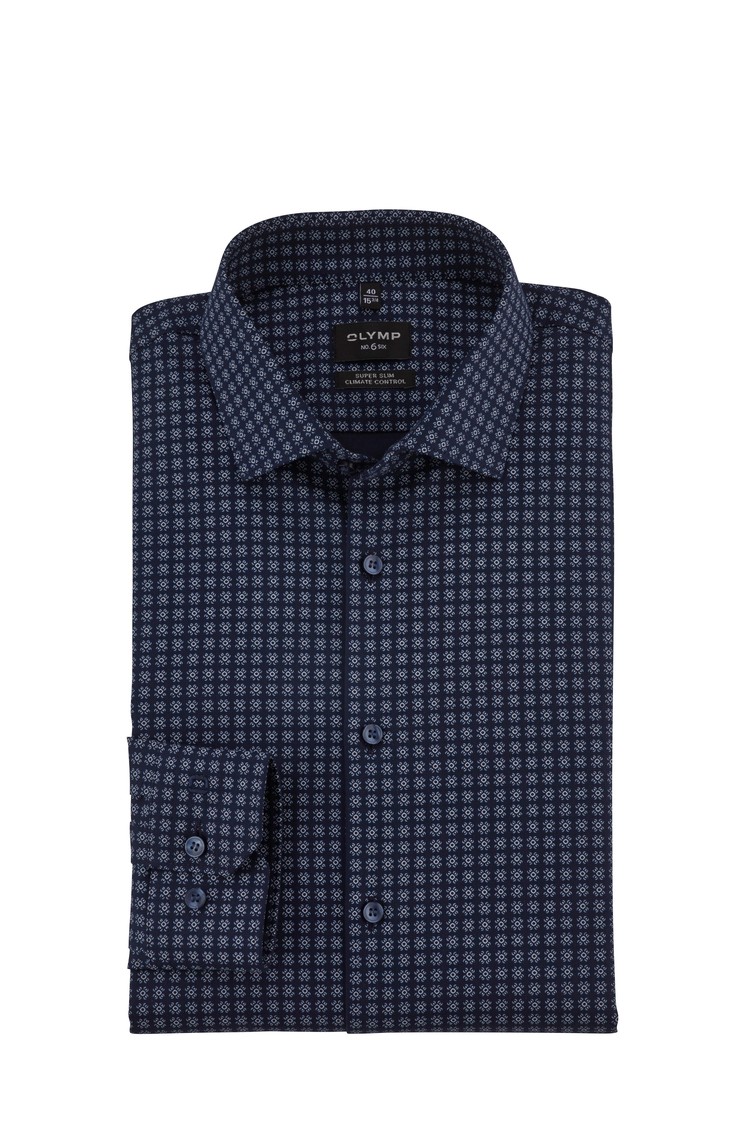 OLYMP No. Six 24/Seven super slim fit srajca Modra - Marine 