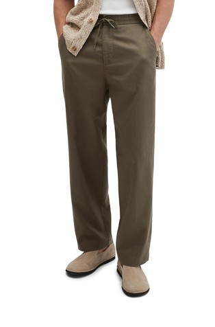 Ohlapne chino hlače iz mešanice tencel™ liocela