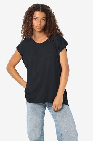 NOISY MAY NMMATHILDE oversized fit majica s kratkimi rokavi Črna - Black Colour 4