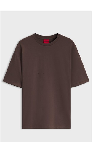 Oversize fit bombažna majica s kratkimi rokavi