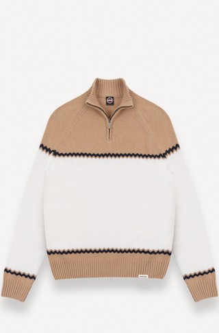 Half-zip sweater in wool-blend