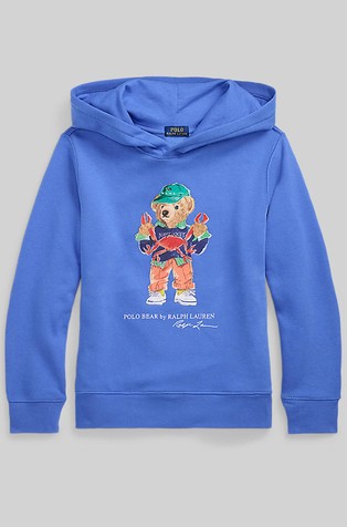 Polo Bear pulover s kapuco in flisirano notranjostjo