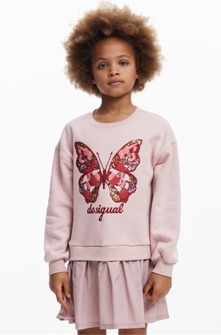 Butterfly dress with two-piece effect