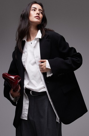 TSLOUISE oversized long blazer