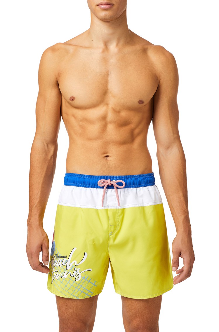 DIESEL Mid-length Beach Sports swim shorts Yellow 