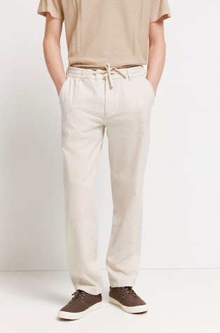 Linen blend comfort fit chinos