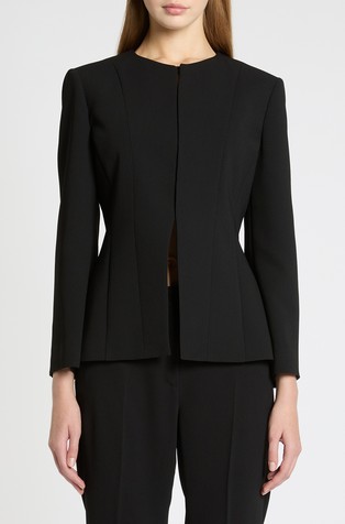 Art. 365 Crew-neck jacket in envers satin