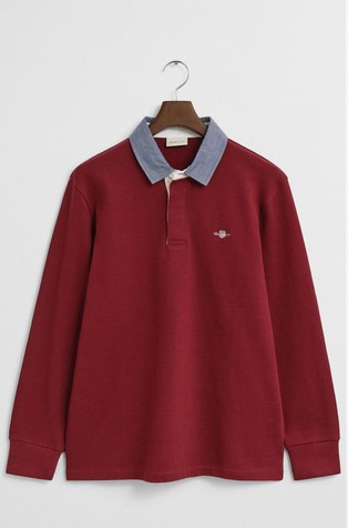 Chambray Heavy Rugger With Contrast Collar