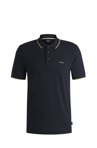 Cotton-piqué polo shirt with logo detail