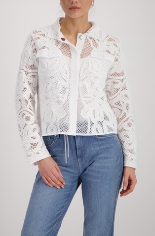 Luknjičasto pletena srajčna jopa