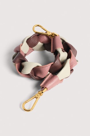 Boheme Multicolor Plaited Leather Shoulder Strap