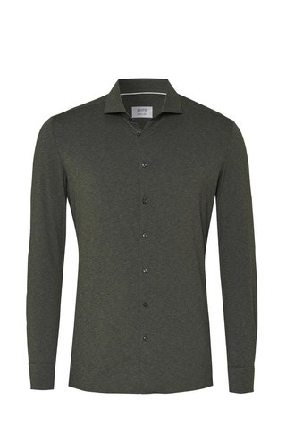 Functional fit shirt with long sleeves and melange pattern