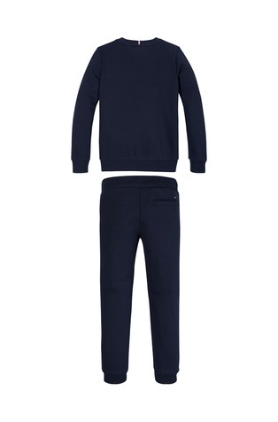 TOMMY HILFIGER Logo Sweatshirt And Joggers Set Dark Blue 5