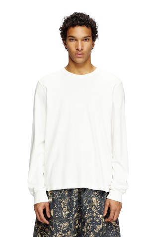 Long-sleeve T-shirt with logo embroidery