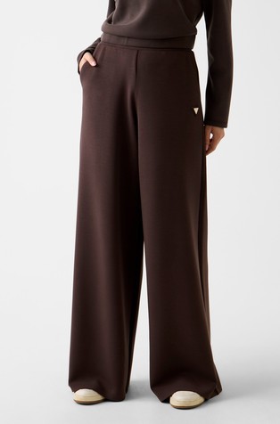 Wide leg pant in modal blend
