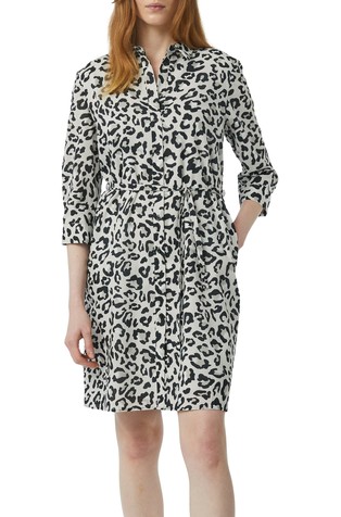 Cotton shirt dress with pattern