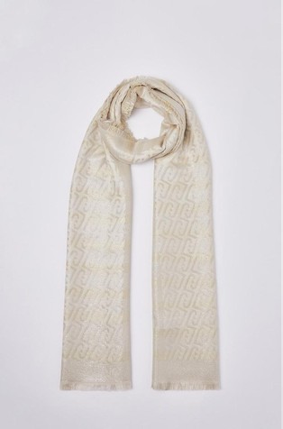 Lurex monogram scarf
