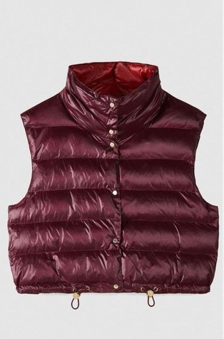 Obojestranski kratek prešit brezrokavnik