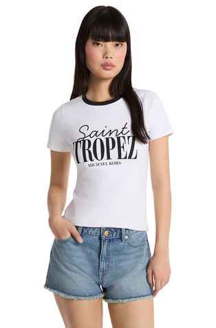 St. Tropez majica s kratkimi rokavi iz raztegljivega bombaža