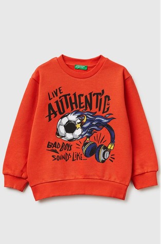 Oversized fit pulover s potiskom