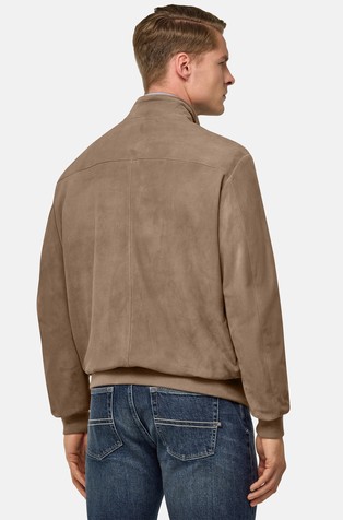 BOGGI MILANO Bomber jakna iz semiša Rjava - Brown 2