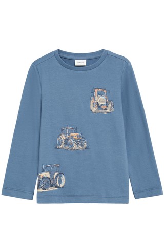 Long-sleeve shirt with front print