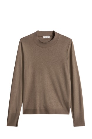 Relaxed fit majica z dolgimi rokavi iz TENCEL™ liocela in bombaža