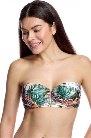 Bandeau zgornji del kopalk s tropskim vzorcem