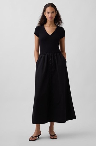 Modern Mixed Media Maxi Dress