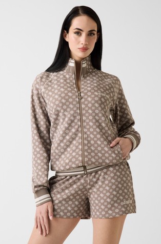 Scuba track top with logo pattern