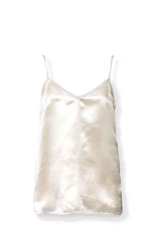 Satenast top z naramnicami