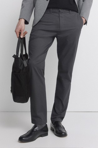 Micro-printed slim fit chinos