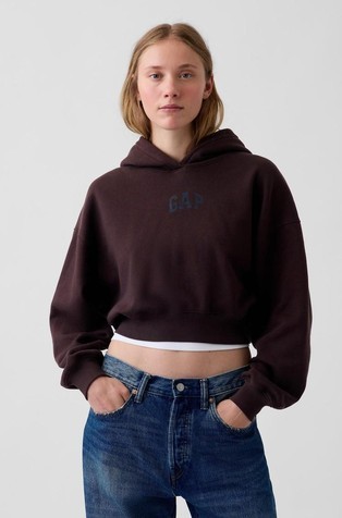 Vintage Soft Arch Logo Cropped Hoodie