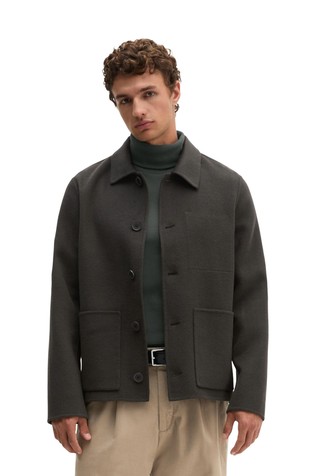 Wool-blend overshirt