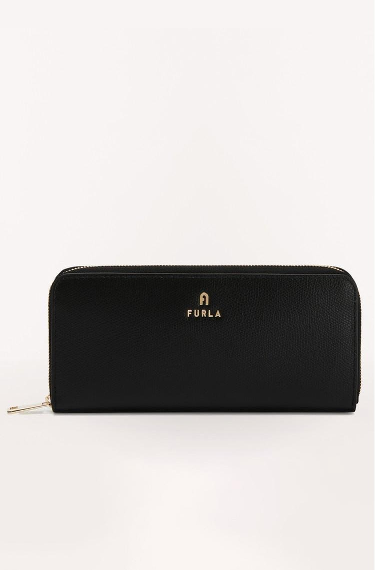 FURLA Večja denarnica z zadrgo Črna - Black 