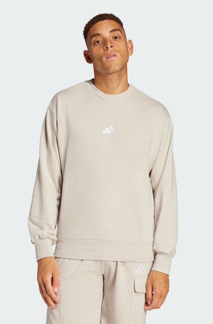 ADIDAS Essentials Feelcozy pulover s frotirano notranjostjo Siva - Wonalu / White 