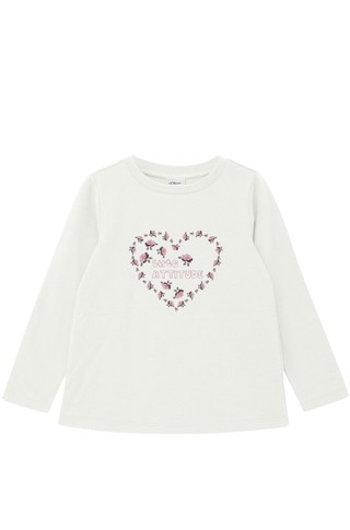 Long-sleeved cotton T-shirt with print