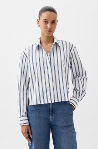 Organic Cotton Cropped Shirt