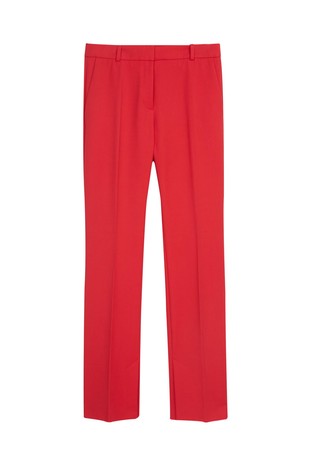 Regular-fit trousers in crepe with slits