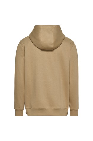 TOMMY HILFIGER Pulover s kapuco in vezeno logo zastavico Rjava - Brown 7