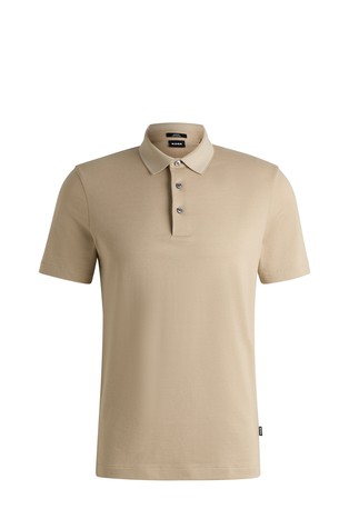 Structured-cotton slim-fit polo shirt with contrast collar