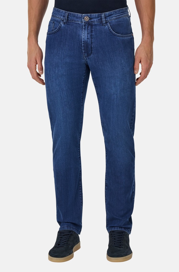 BOGGI MILANO Regular Stretch Denim Jeans Medium Blue 