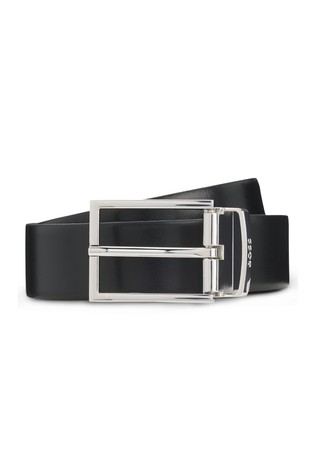 Reversible belt in leather