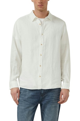 Regular fit shirt made from pure linen