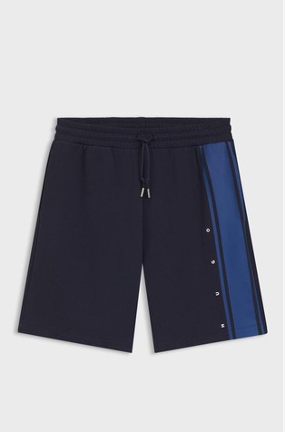 Relaxed-fit shorts in cotton terry with side stripe